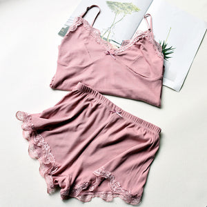 Summer Thin Lace Suit Comfortable Homewear Suit