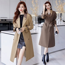 Load image into Gallery viewer, Trench Coat Women&#39;s Mid-length Casual Fashion Over The Knee Overcoat