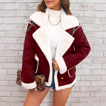 Load image into Gallery viewer, Fashion Polo Collar Plush Jacket Winter Warm Casual Jacket