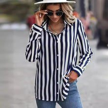 Load image into Gallery viewer, New Striped Colorful Women&#39;s Cardigan Top