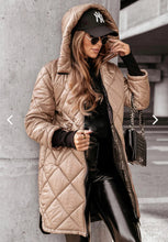 Load image into Gallery viewer, Women&#39;s Winter Hooded Cotton-padded Mid-length Cotton-padded Jacket