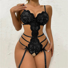 Load image into Gallery viewer, Lingerie Lace Transparent Bodysuit Pajamas