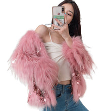 Load image into Gallery viewer, P8A Long Fur Environmental Protection Fox Fur Tassel Fur Coat