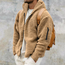 Load image into Gallery viewer, Plush Hooded Jacket Men&#39;s Autumn And Winter Fleece Double-sided Wear Warm Coat With Zipper Loose Casual Jacket Outdoor Clothing