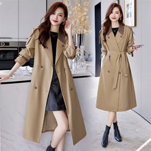 Load image into Gallery viewer, Trench Coat Women&#39;s Mid-length Casual Fashion Over The Knee Overcoat