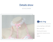 Load image into Gallery viewer, Sexy Lingerie Pink Lace Three-point Bikini