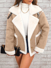 Load image into Gallery viewer, Fashion Polo Collar Plush Jacket Winter Warm Casual Jacket