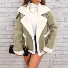 Load image into Gallery viewer, Fashion Polo Collar Plush Jacket Winter Warm Casual Jacket