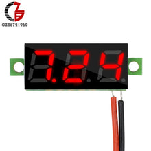 Load image into Gallery viewer, 0.28 inch DC LED Digital Voltmeter 0-100V Voltage Meter Auto Car Mobile Power Voltage Tester Detector 12V Red Green Blue Yellow