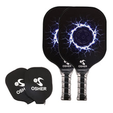 Load image into Gallery viewer, OSHER Two Black Set Pickleball Paddle Graphite Pickleball Racket Honeycomb Composite Cbre