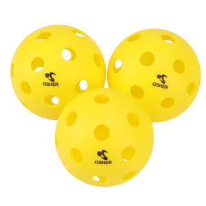 Pickleball Balls Professional Patented 26 Hole Design Pickleball Balls Set of 3 Outdoor & Indoor Pickleballs Specifically Designed and Optimized