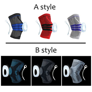 1 PC Silicone Padded Knee Pads Supports Brace Basketball Fitness Meniscus Patella Protection Kneepads Sports Safety Knee Sleeve