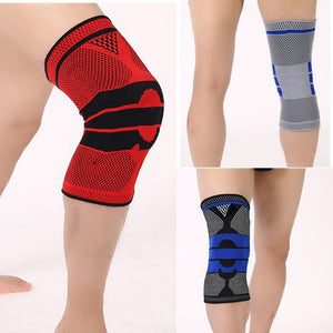 1 PC Silicone Padded Knee Pads Supports Brace Basketball Fitness Meniscus Patella Protection Kneepads Sports Safety Knee Sleeve