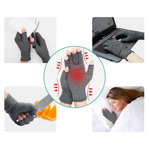 1 Pair Compression Arthritis Gloves Premium Arthritic Joint Pain Relief Hand Gloves Therapy Open Fingers Compression Gloves