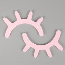Load image into Gallery viewer, 1 Pair Nordic Style Cute Wooden 3D Eyelash Wall Sticker Decor Children Kids Baby Room Background Wall Sticker Home Decoration