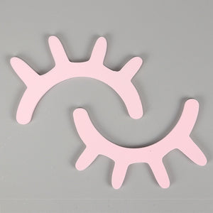 1 Pair Nordic Style Cute Wooden 3D Eyelash Wall Sticker Decor Children Kids Baby Room Background Wall Sticker Home Decoration