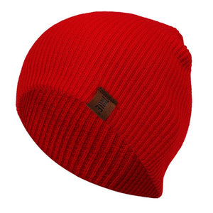 1 Pcs Hat PU Letter True Casual Beanies for Men Women Warm Knitted Winter Hat Fashion Solid Hip-hop Beanie Hat Unisex Cap