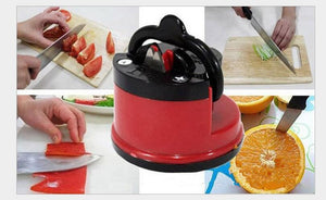 1 Pcs Kitchen Sharpening Tool Steel Knife Sharpener with suction pad Scissors Grinder Secure Suction Chef Pad