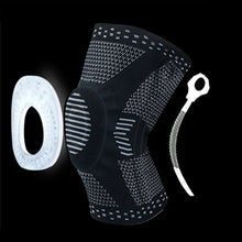 Load image into Gallery viewer, 1 pcs Knee Patella Protector Brace Silicone Spring Knee Pad Basketball Running Compression Knee Sleeve Support Sports Kneepads