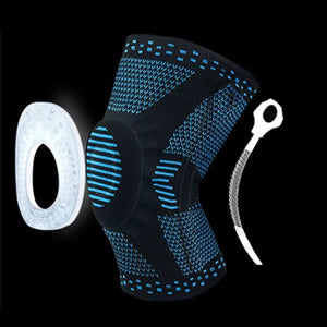 1 pcs Knee Patella Protector Brace Silicone Spring Knee Pad Basketball Running Compression Knee Sleeve Support Sports Kneepads