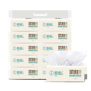 10 Packet 3 Layers Original Wood Pulp Soft Tissues Home Kitchen Livingroom Bathroom Paper Towel Toilt Tissues Toilt Paper