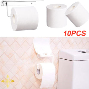 10 Rolls Toilet Tissue Home Bath Toilet Roll Three Layer Soft Toilet Paper Skin-friendly Paper Towels Car Accessories Interior