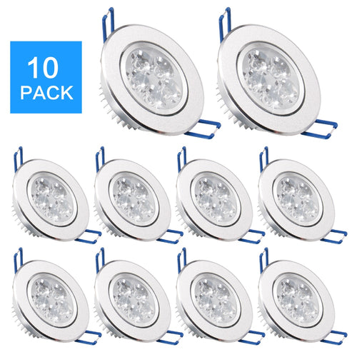 10 pack/lots epacket 7-25 Day  LED Spot LED Downlight Dimmable Bright Recessed decoration Ceiling Lamp 110V 220V AC85-265V