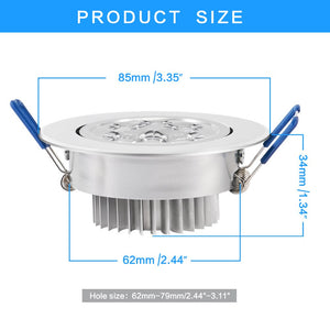 10 pack/lots epacket 7-25 Day  LED Spot LED Downlight Dimmable Bright Recessed decoration Ceiling Lamp 110V 220V AC85-265V