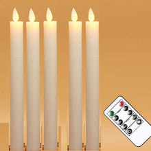 Load image into Gallery viewer, 10 pieces Taper Candles And 5 Remotes,Yellow or Warm white light Remote or not Remote Battery LED Fake Battery Operated Candles