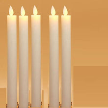 Load image into Gallery viewer, 10 pieces Taper Candles And 5 Remotes,Yellow or Warm white light Remote or not Remote Battery LED Fake Battery Operated Candles