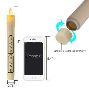 10 pieces Taper Candles And 5 Remotes,Yellow or Warm white light Remote or not Remote Battery LED Fake Battery Operated Candles