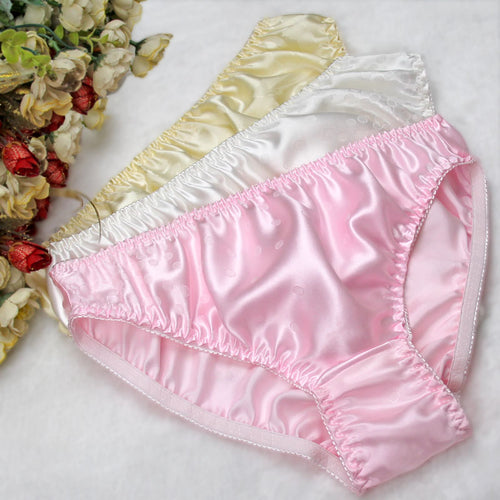 100% Mulberry Silk Women Double Faced Silk Panties Sexy Pure Silk Seamless Briefs L XL XXL Free Shipping