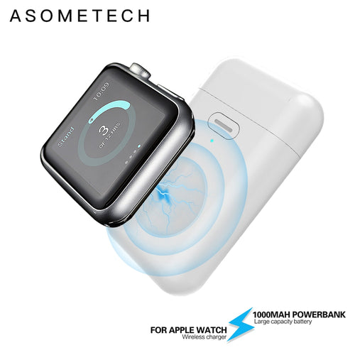 1000mAh Wireless Charger Mini Power Bank For i watch 123456 Magnetic Portable Powerbank Thin External Battery For Apple Watch