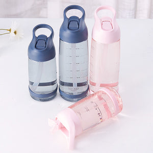 1000ml Outdoor Water Bottle with Straw Sports Bottles Eco-friendly with Lid Hiking Camping Plastic BPA Free H1098