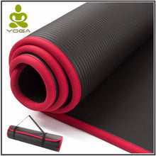 Load image into Gallery viewer, 10MM Extra Thick 183cmX61cm High Quality NRB Non-slip Yoga Mats For Fitness Tasteless Pilates Gym Exercise Pads with Bandages