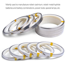 Load image into Gallery viewer, 10meter Li-ion Battery Nickel Sheet Plate Nickel Plated Strip Connector 0.1mm Steel Belt Spot Weld Machine Battery Welder 18650