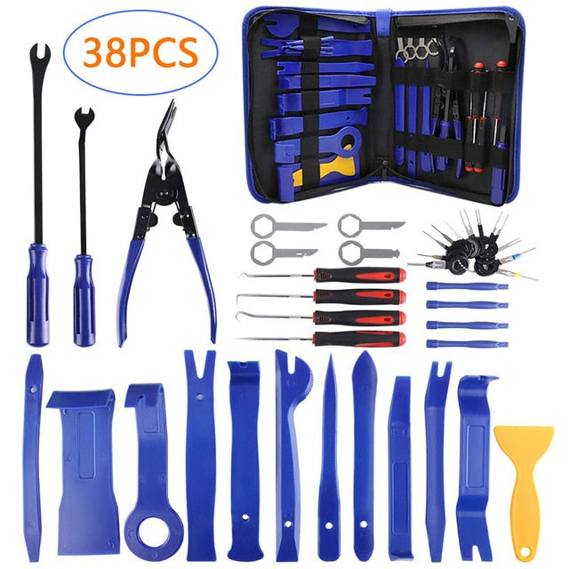 11/13/19/38pcs Car Hand Tool Set Door Panel Removal Tool Multifunction Removal Tool Kit Car Panel Tool Panel Repair Pry Tools