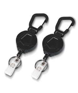 30PCS Heavy Duty Retractable Keychain with Belt Clip, Retractable ID Badge Reel, Retractable Badge Holder with 31.5” Steel Cord and Key Ring, 9.0oz, 2-Pack