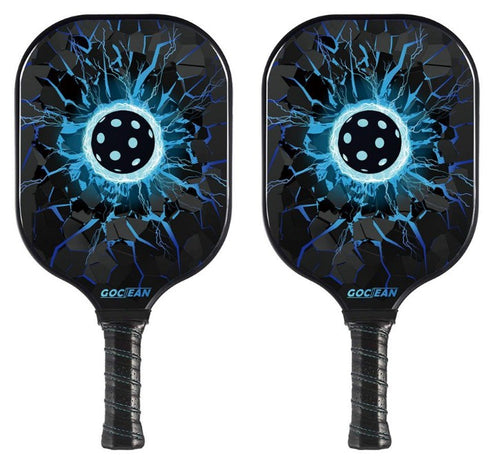 Pickleball Paddles, USAPA Approved Graphite Pickleball Paddle with Comfort Grip, Pickleball Set of 2 Paddles with 4 Balls, and Portable Carry Bag