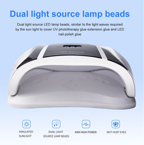 120W Nail Dryer UV LED Lamp For Gel Varnish Nails Gel Polishing 30S/60S/90S Timing Lamp Nail Dryer For Drying Nail Art Tool