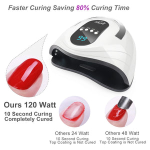 120W Newest High Power Gel Lamp 42 leds UV Lamps Fast Curing Nail Dryer With Big Room and Timer Smart Sensor Nail Tools