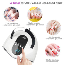Load image into Gallery viewer, 120W Newest High Power Gel Lamp 42 leds UV Lamps Fast Curing Nail Dryer With Big Room and Timer Smart Sensor Nail Tools