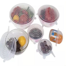 Load image into Gallery viewer, 12ps/set Food Fresh Keeping Silicone Lids Durable Reusable Food Save Cover Heat Resisting Fits All Sizes and Shapes of Container