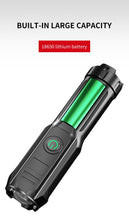 Load image into Gallery viewer, 10pcs Strong Light T6 Flashlight LED Aluminum Alloy Telescopic Focusing Flashlight Mini Waterproof Strong Light Portable Outdoor Flash