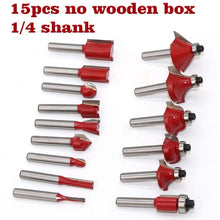 Load image into Gallery viewer, 15pcs/set Woodworking Milling Cutters 1/4&#39;&#39;/8mmShank Carbide Router Bit For Wood Cutter Engraving Cutting Tools