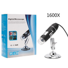 Load image into Gallery viewer, 1600X USB Digital Microscope Camera Endoscope 8LED Magnifier with Metal Stand