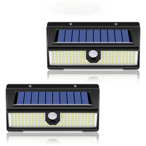 190 LED Solar Lights Outdoor Solar Lamp with PIR Motion Sensor Alert Flashing Waterproof Warning Light for Courtyard Garden Yard
