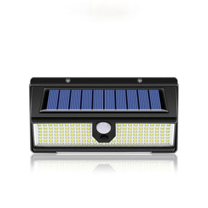 190 LED Solar Lights Outdoor Solar Lamp with PIR Motion Sensor Alert Flashing Waterproof Warning Light for Courtyard Garden Yard