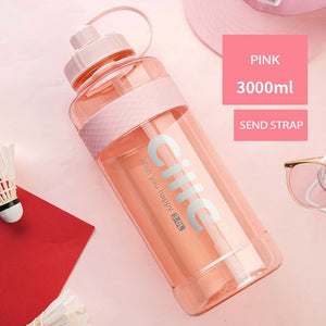 1L 2L 3L Large Capacity Sports Water Bottles Portable Plastic Outdoor Camping Picnic Bicycle Cycling Climbing Drinking Bottles