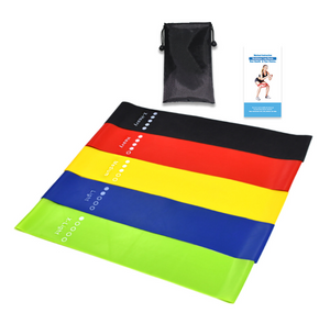 Fit Simplify Resistance Loop Exercise Bands with Instruction Guide, Carry Bag, EBook and Online Workout Videos, Set of 5